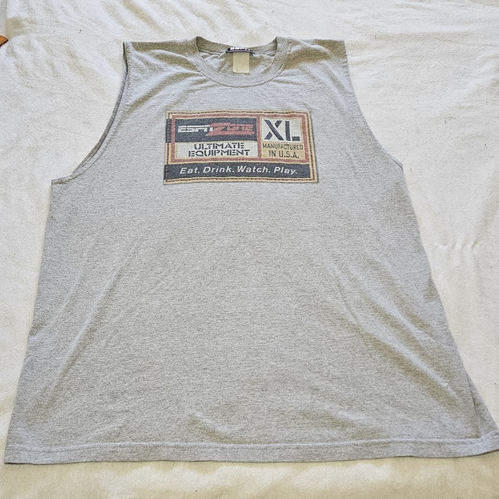 COPY - XL Men's ESPN Zone gray tank top from Disneyland, never worn. Made in USA